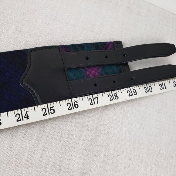 Rugby Ralph Lauren Double Strap Wide Plaid Belt Y2K Clueless Size Small/28
